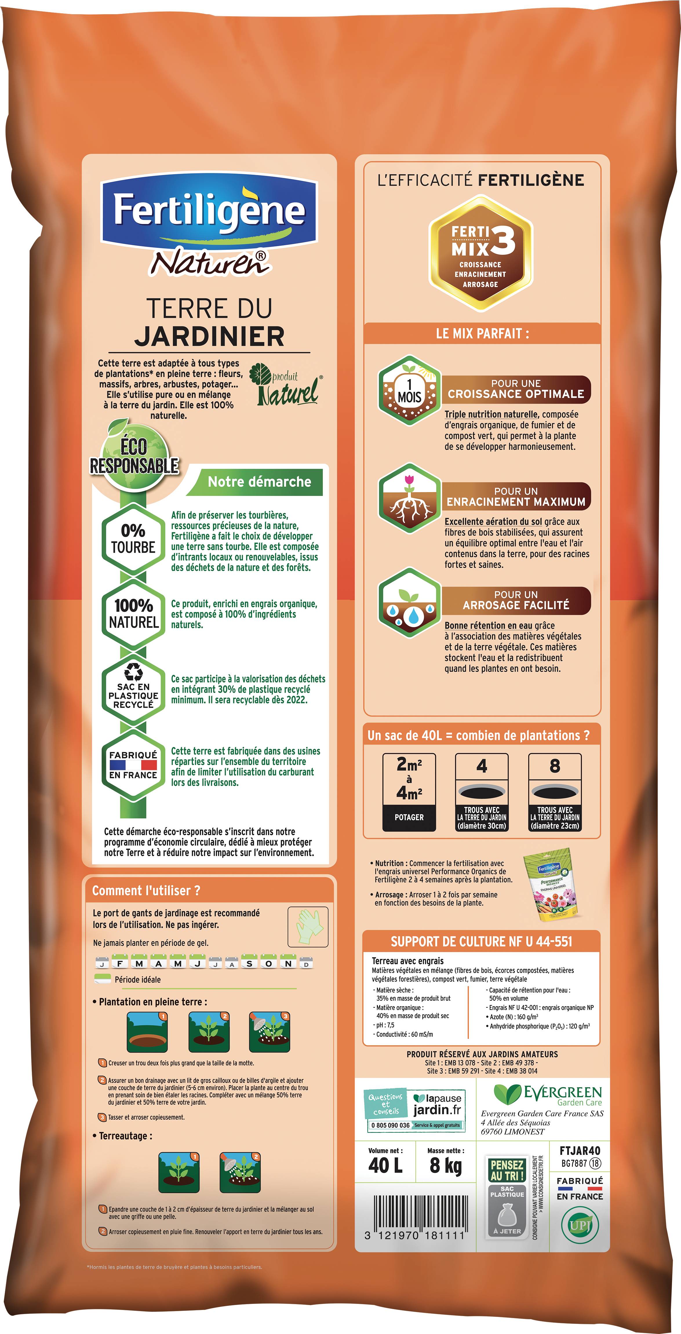 Fertiligène Naturel - Terre du jardinier sans tourbe - FERTILIGENE - Image 2