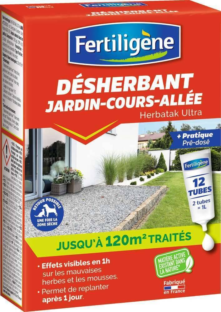 Fertiligène - Désherbant Concentré Jardin Cours Allées Tubes 12 tubes 120m² - Imagen 4