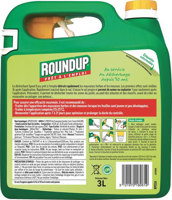 Roundup - Désherbant Multi 3L Pulvérisateur promo 5E - Image 2