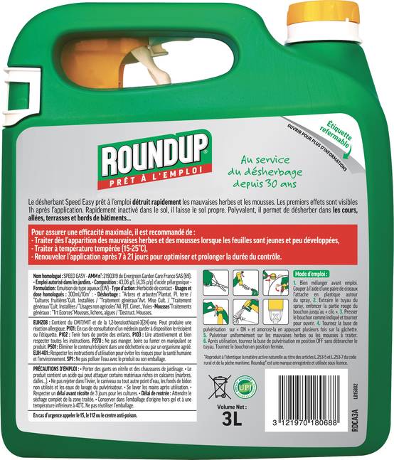 Roundup - Désherbant Allée terrasse 3L Pulvérisateur - Image 2