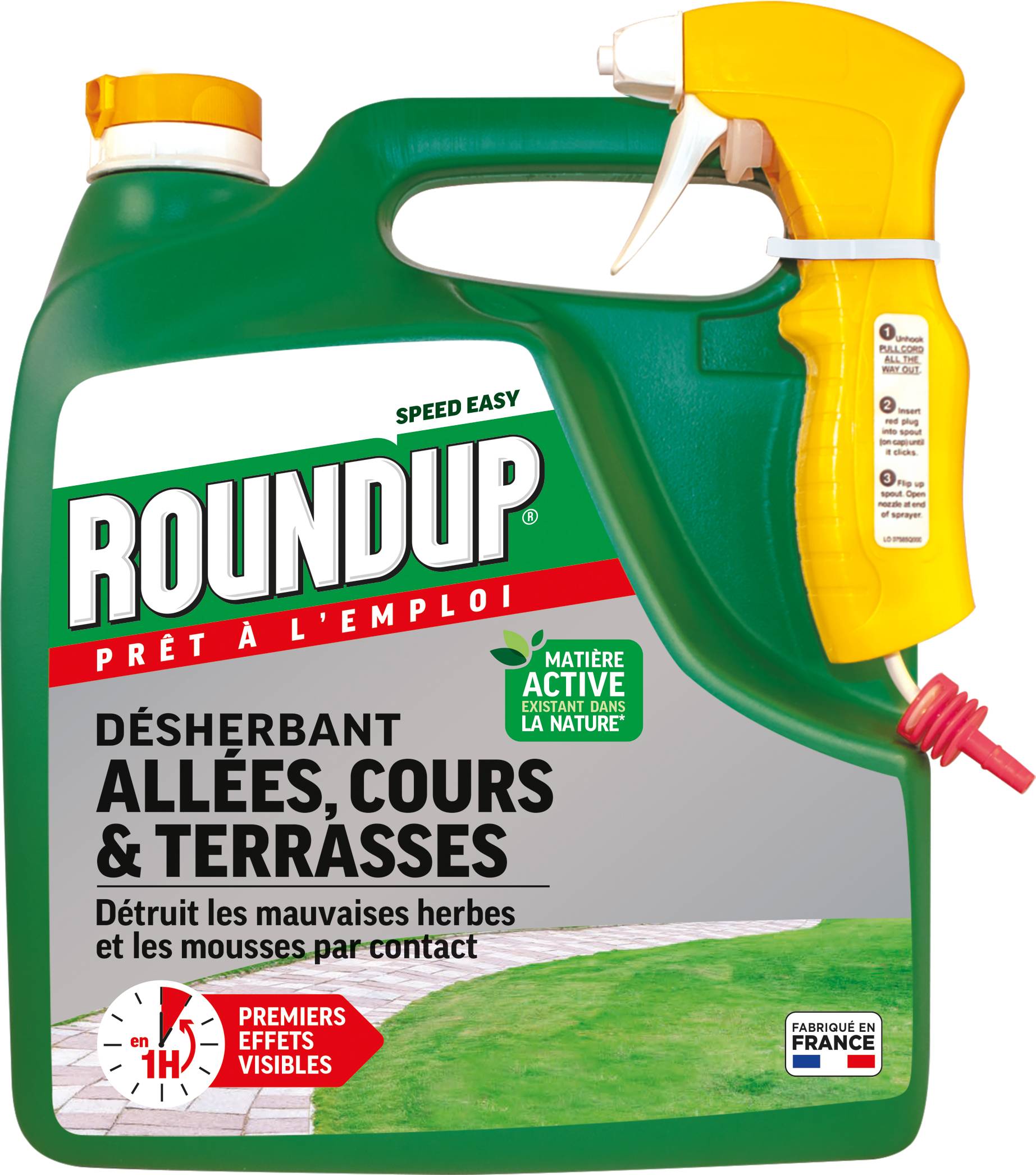 Roundup - Désherbant Allée terrasse 3L Pulvérisateur - Imagen 1