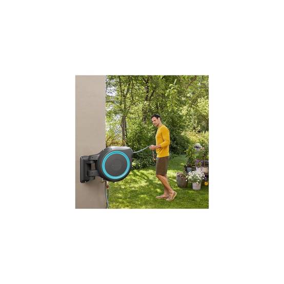 Gardena - Dévidoir automatique mural RollUp XL L. 35 m gris et bleu - Gardena - Image 4