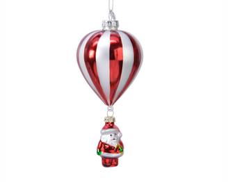 Decoris - Decoris - Montgolfière en verre Père Noël Ø.7 x H.15 cm