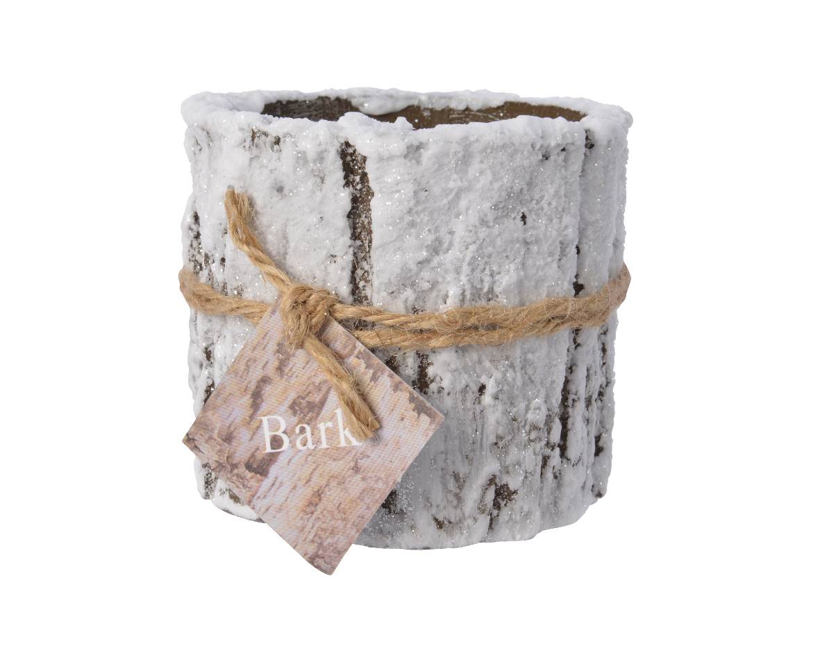 Decoris - Decoris - Bougie cire écorce Blanche Ø.8 x H.14 cm