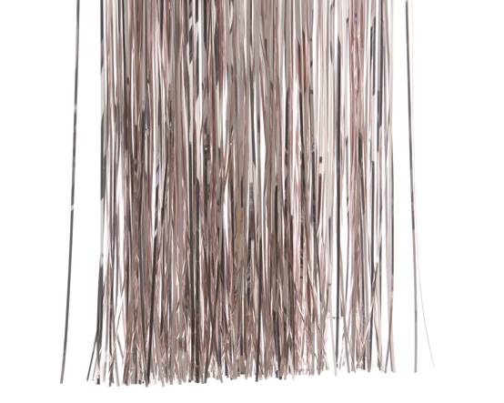 Decoris - Cheveux d'ange scintillants en vinyle Rose poudré L.50 x H.40 cm