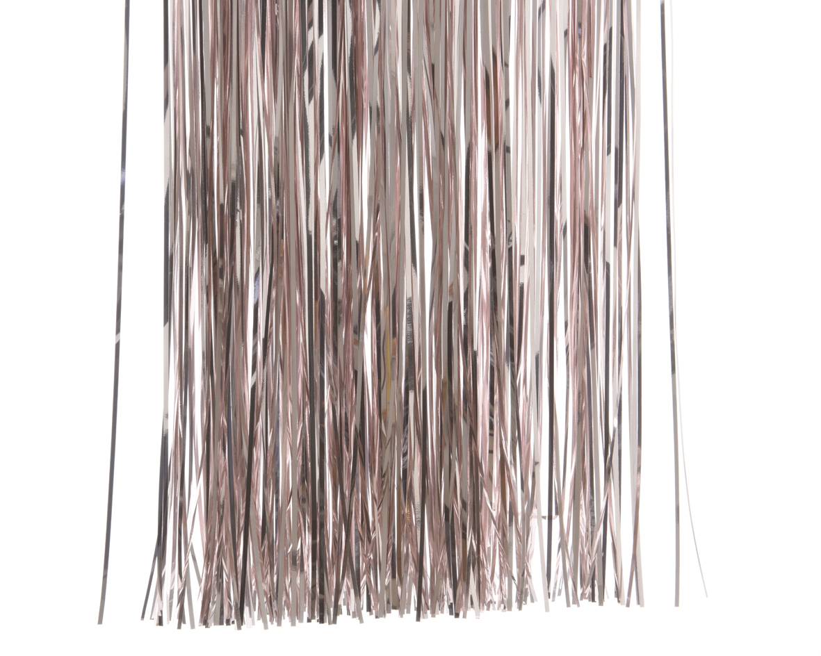 Decoris - Cheveux d'ange scintillants en vinyle Rose poudré L.50 x H.40 cm