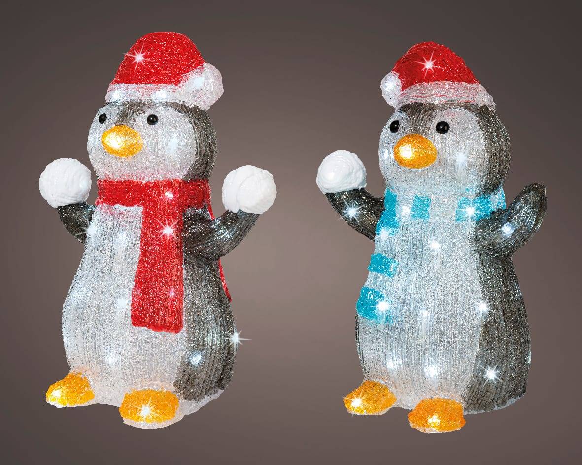 Luminéo - Luminéo - Pingouin acrylique LED L.21 x l.28 x H.35 cm