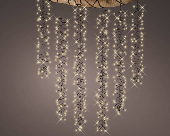Luminéo - Luminéo - LED Cascade lumineuse 480 L/blanc chaud L.200 cm