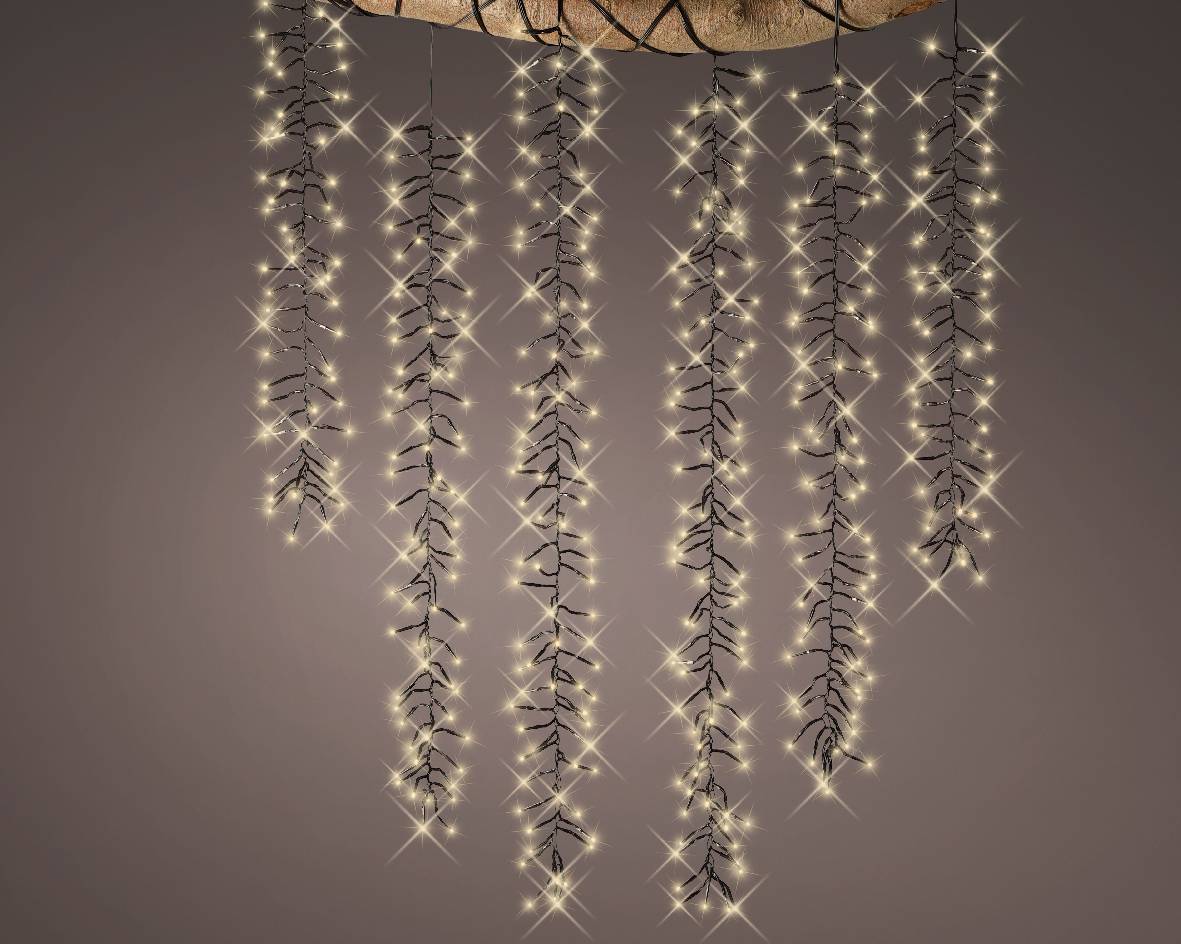 Luminéo - Luminéo - LED Cascade lumineuse 480 L/blanc chaud L.200 cm