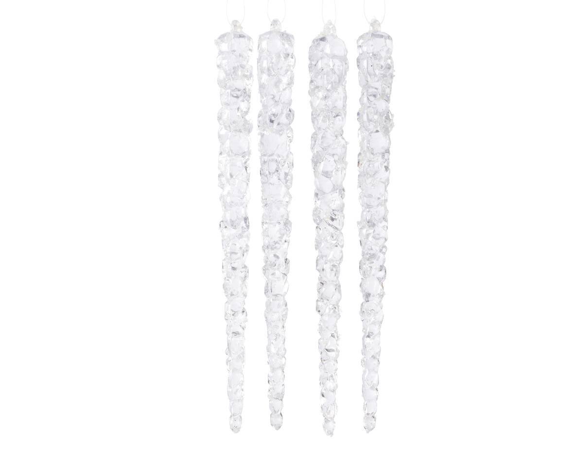 Stalactite plastique diamètre    1.50-H15.00cm clair