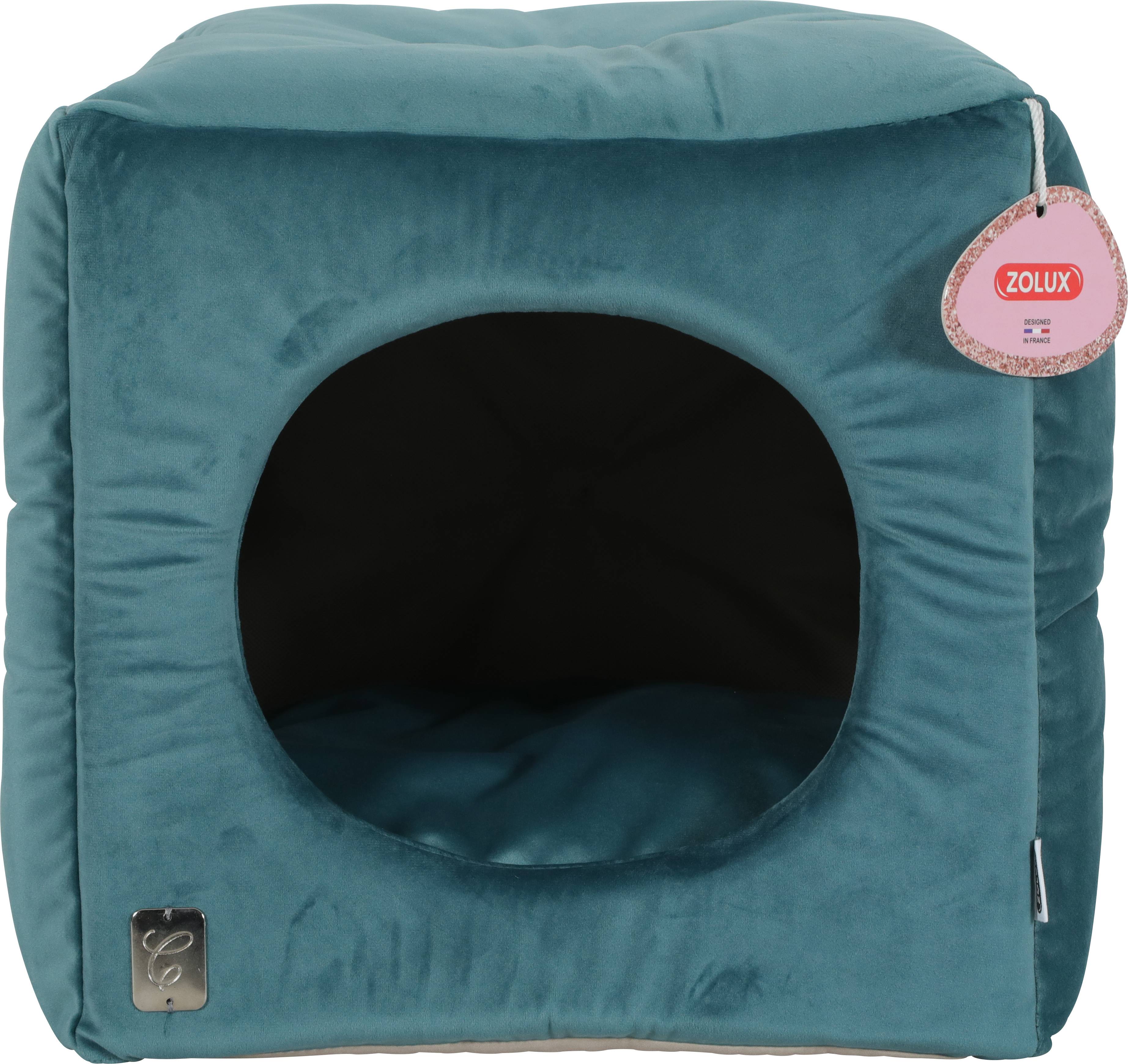 Zolux - Cube Chesterfield Velours Vert Paon – ZOLUX