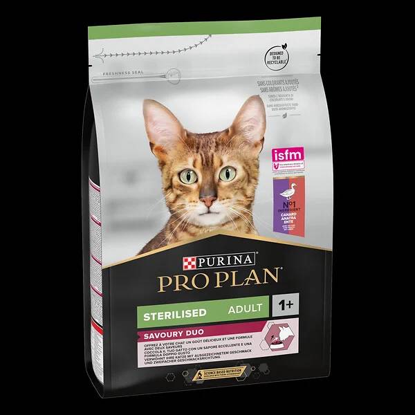 Purina One - Croquettes chat Stérilisé Optisavour Canard 3 kg - PRO PLAN - Image 5