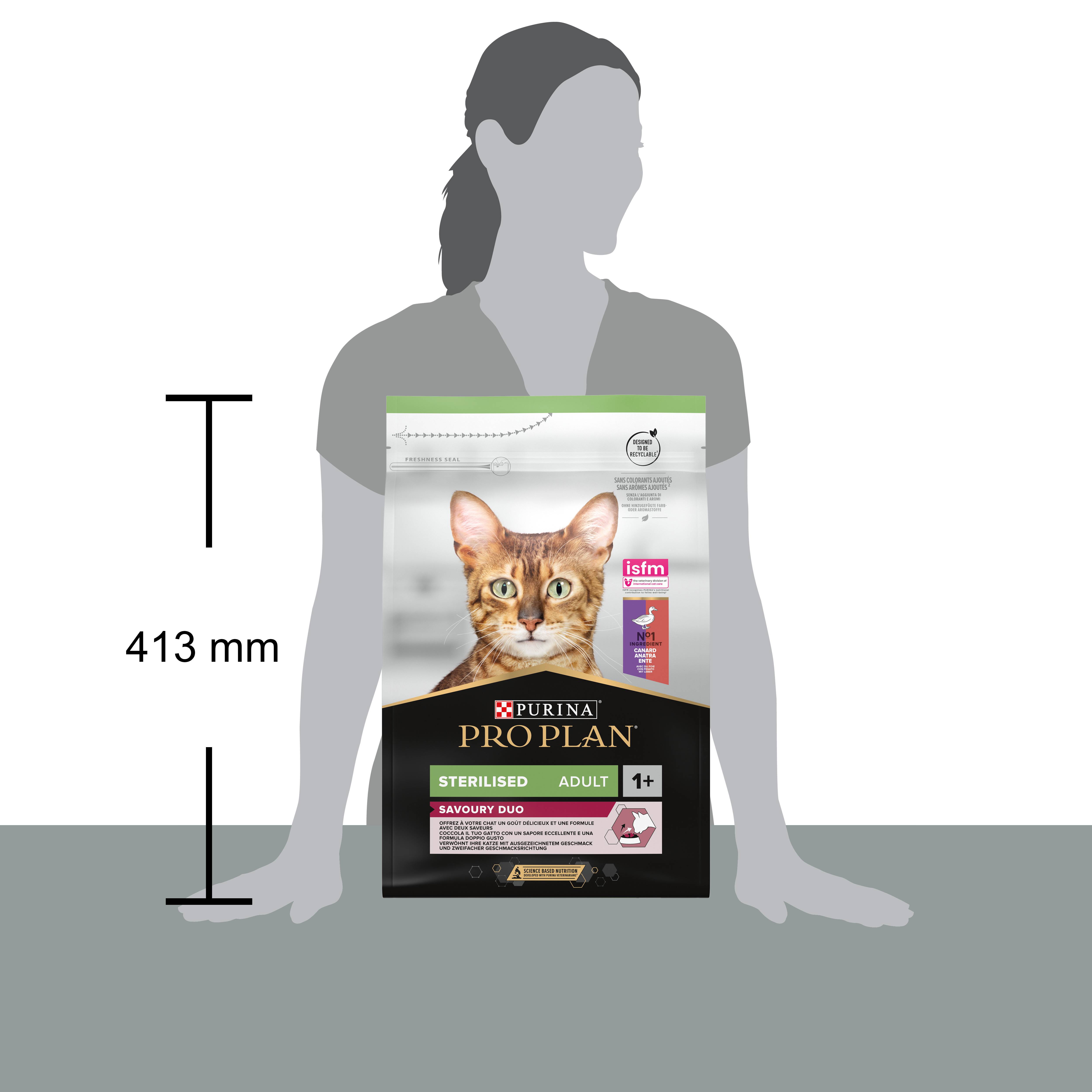Purina One - Croquettes chat Stérilisé Optisavour Canard 3 kg - PRO PLAN - Image 4