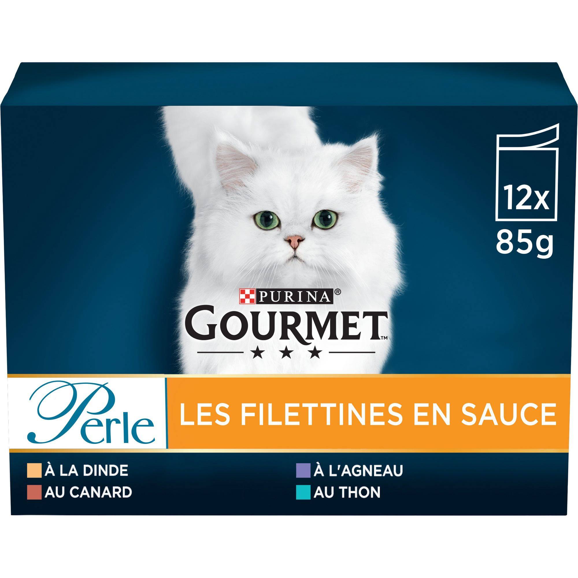 Purina Gourmet - Sachets chat Perle Les Filettines en sauce 12x85g - GOURMET
