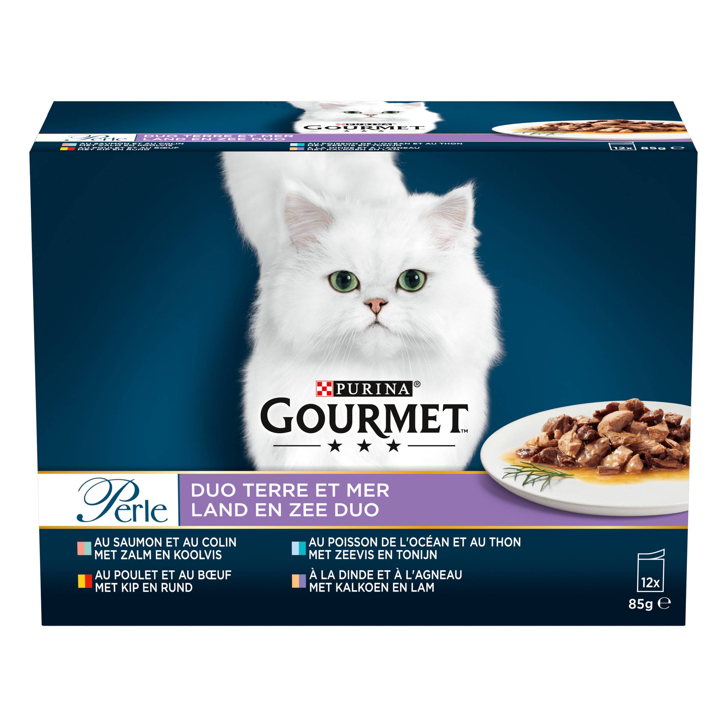 Purina Gourmet - Pâtées chat Perle Duo Terre et Mer 12x85 g - GOURMET - Image 4