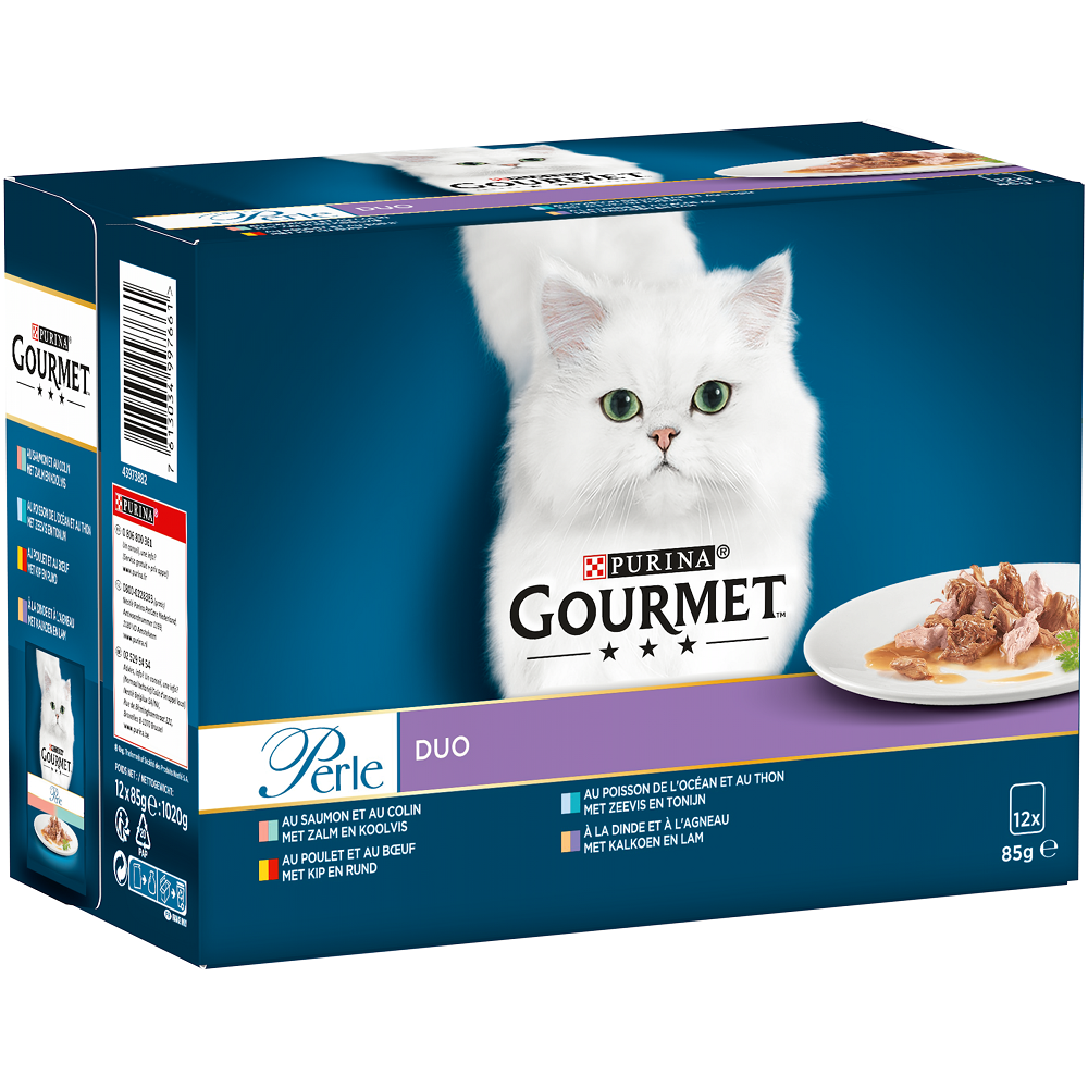 Purina Gourmet - Pâtées chat Perle Duo Terre et Mer 12x85 g - GOURMET - Image 8