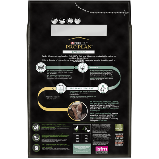 Purina One - Croquettes chat LiveClear Stérilisé Saumon2,8 kg - PRO PLAN - Image 3