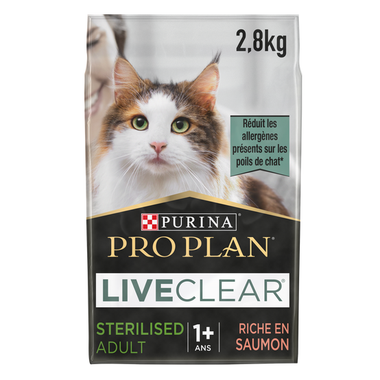 Purina One - Croquettes chat LiveClear Stérilisé Saumon2,8 kg - PRO PLAN - Image 5