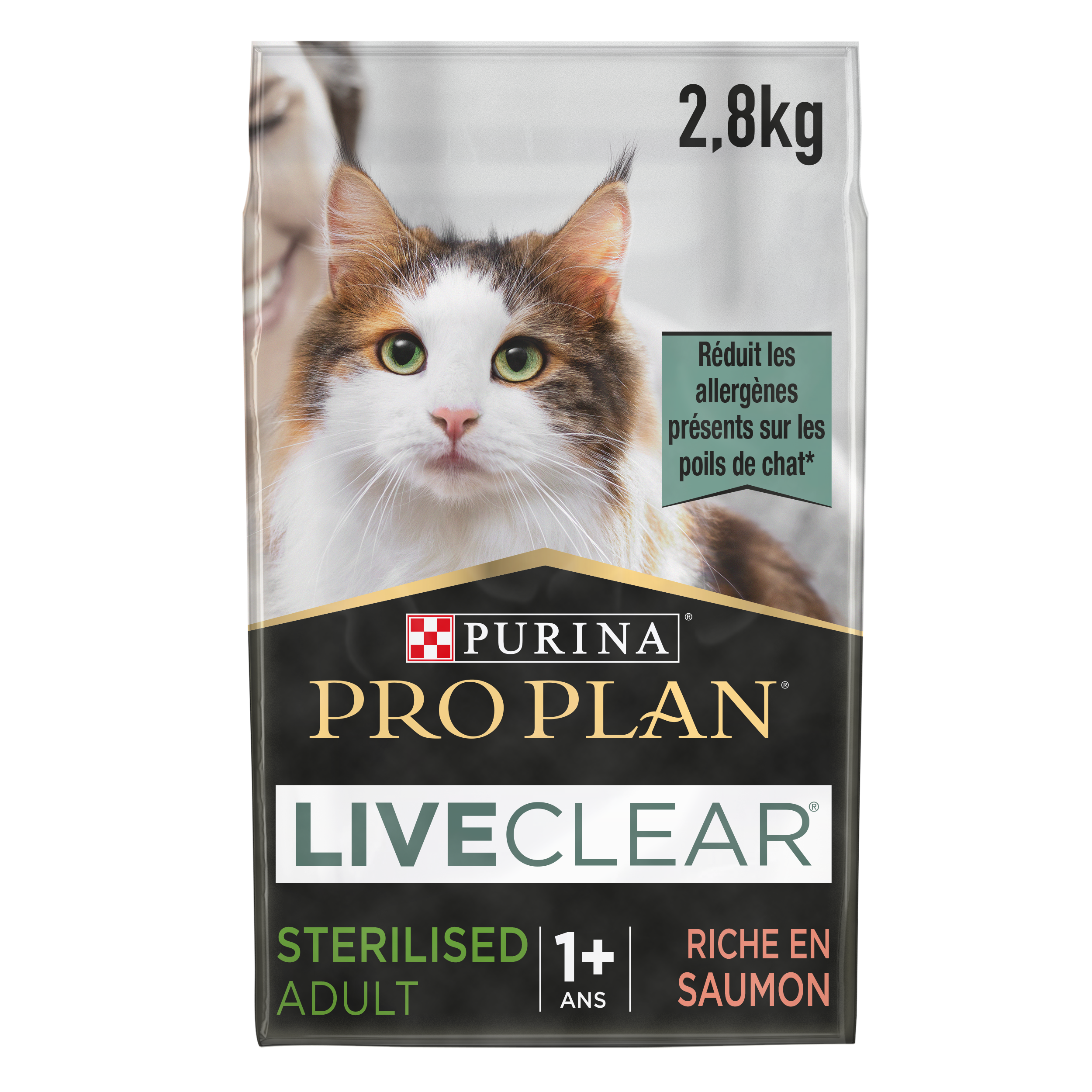 Purina One - Croquettes chat LiveClear Stérilisé Saumon2,8 kg  - PRO PLAN - Imagen 5