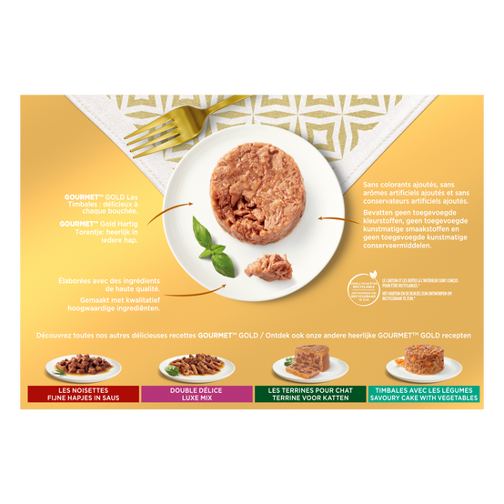 Purina Gourmet - Mix pâtées pour chat Les Timbales 12x85g - GOURMET GOLD - Image 2