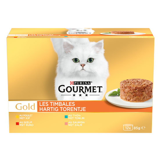 Purina Gourmet - Mix pâtées pour chat Les Timbales 12x85g - GOURMET GOLD - Image 1