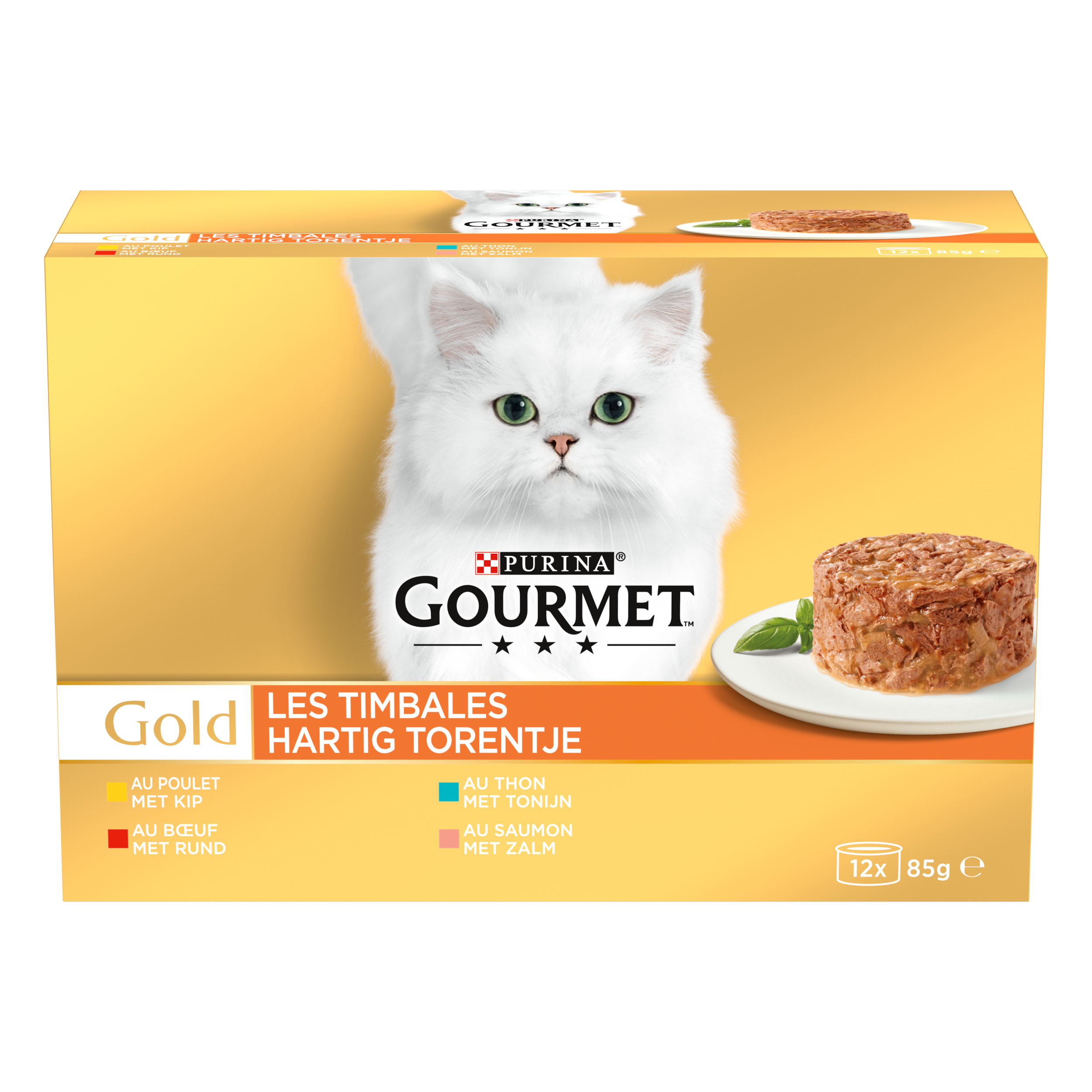 Purina Gourmet - Mix pâtées pour chat Les Timbales 12x85g - GOURMET GOLD - Imagen 1