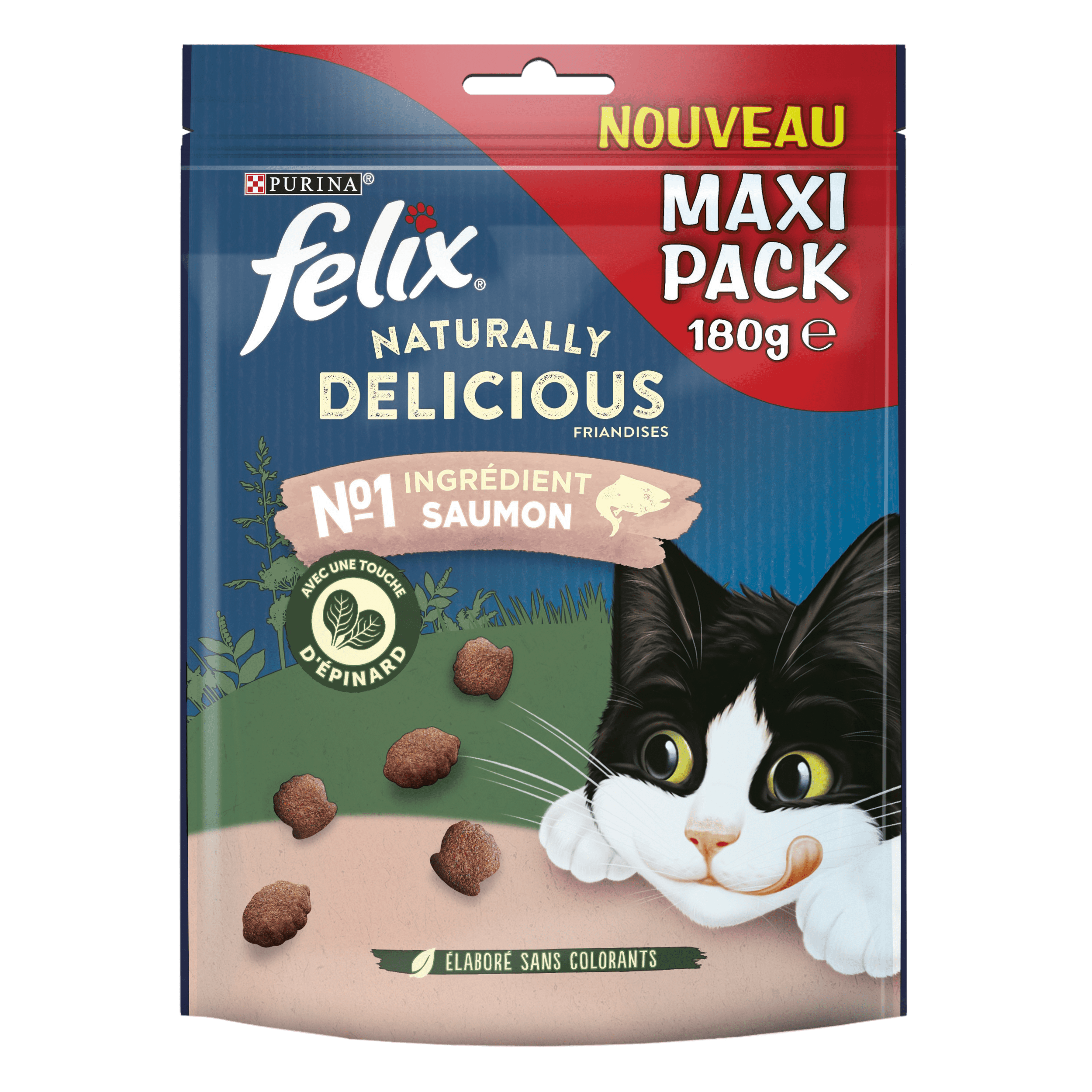 Purina One - Friandises chat Naturally Delicious Saumon 180g - FELIX