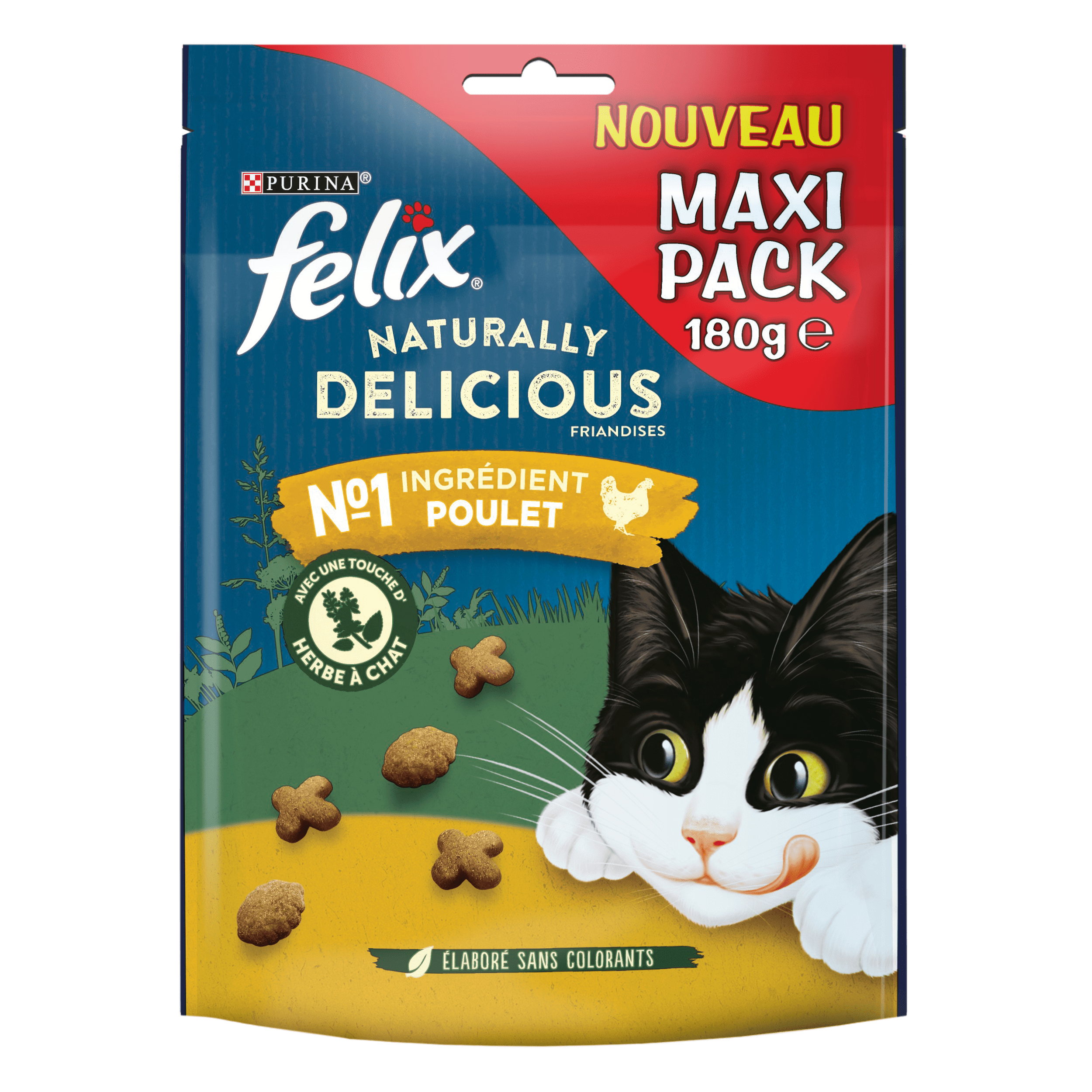 Purina One - Friandises chat Naturally Delicious Poulet 180g - FELIX