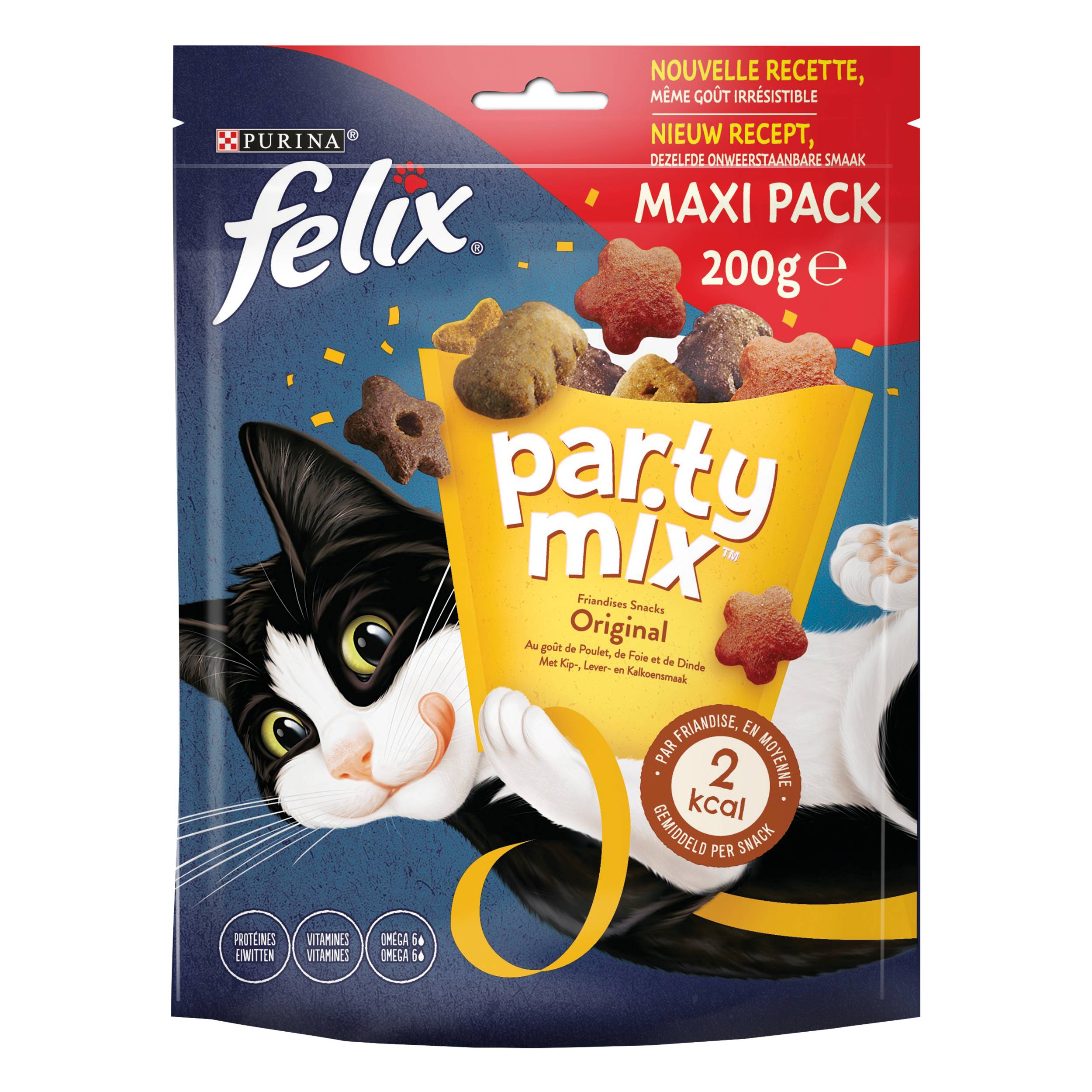 Purina One - Galletas para gato Party Mix Pollo Hígado Pavo 200 g - FELIX - Imagen 7