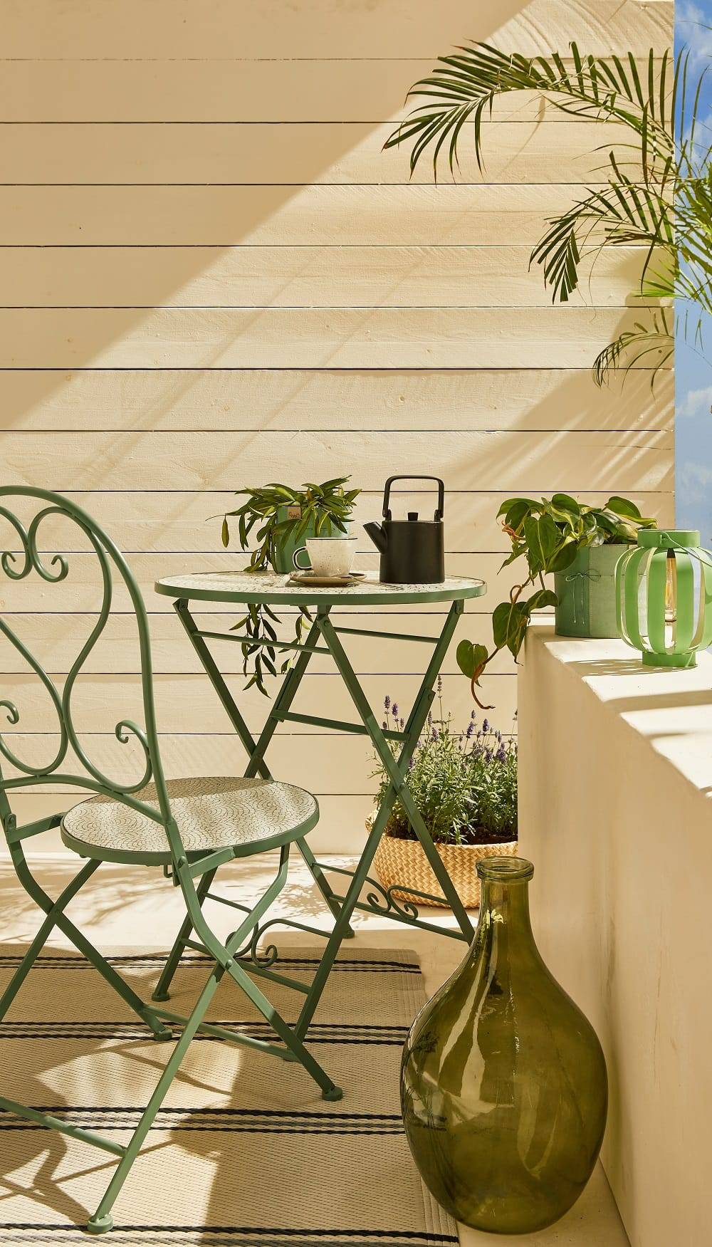 Chaise de bistrot en fer Vert L.39 x l.46,5 x H.93,5 cm - Image 2