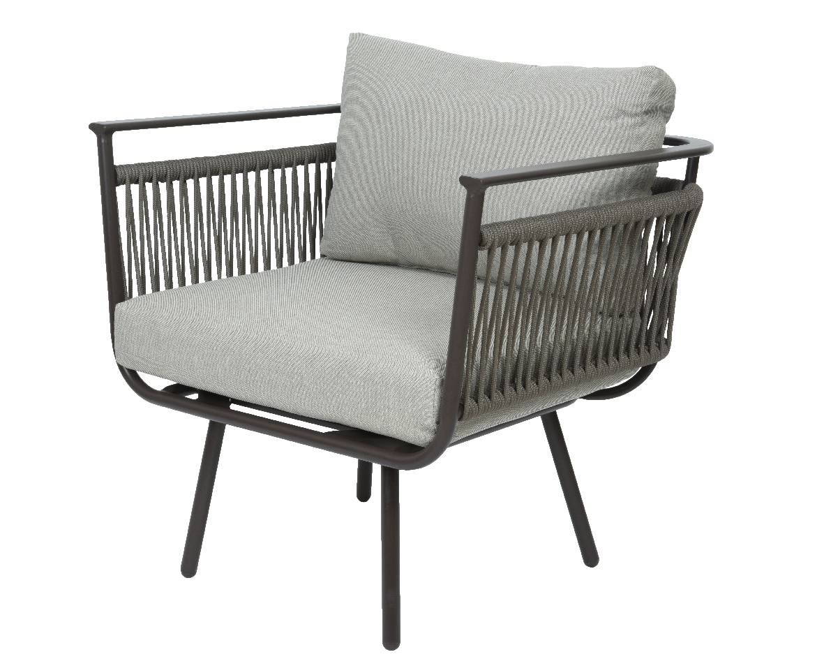 Chaise longue Zadar en aluminium Brun L.68,5 x l.80 x H.72,5 cm