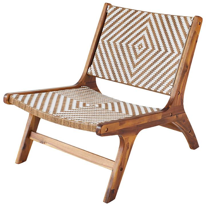 Chaise Verona résine tressée noir/couleur L.81 x l.60 x H.72 cm