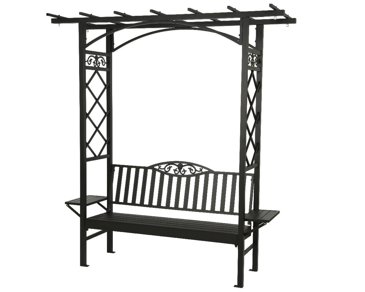 Banc Barolo en aluminium Noir L.80 x l.195 x H.210 cm