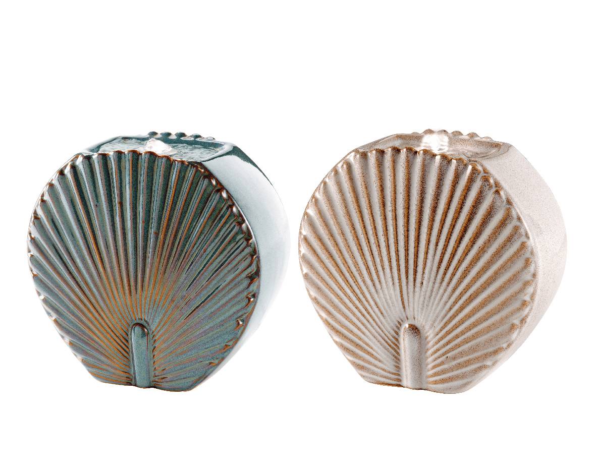Luminéo - Luminéo - Fontaine céramique Coquillage L.11 x l.21 x H.20 cm