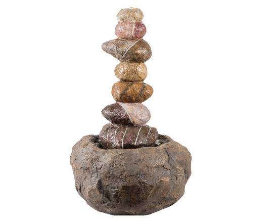 Luminéo - Luminéo - Fontaine Pierres en polyrésine L.45 x l.45 x H.74 cm