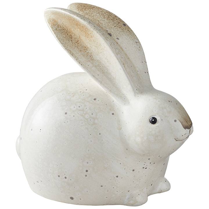 Decoris - Decoris - Lapin Blanc en terre cuite L.12 x l.16,5 x H.15 cm - Imagen 1