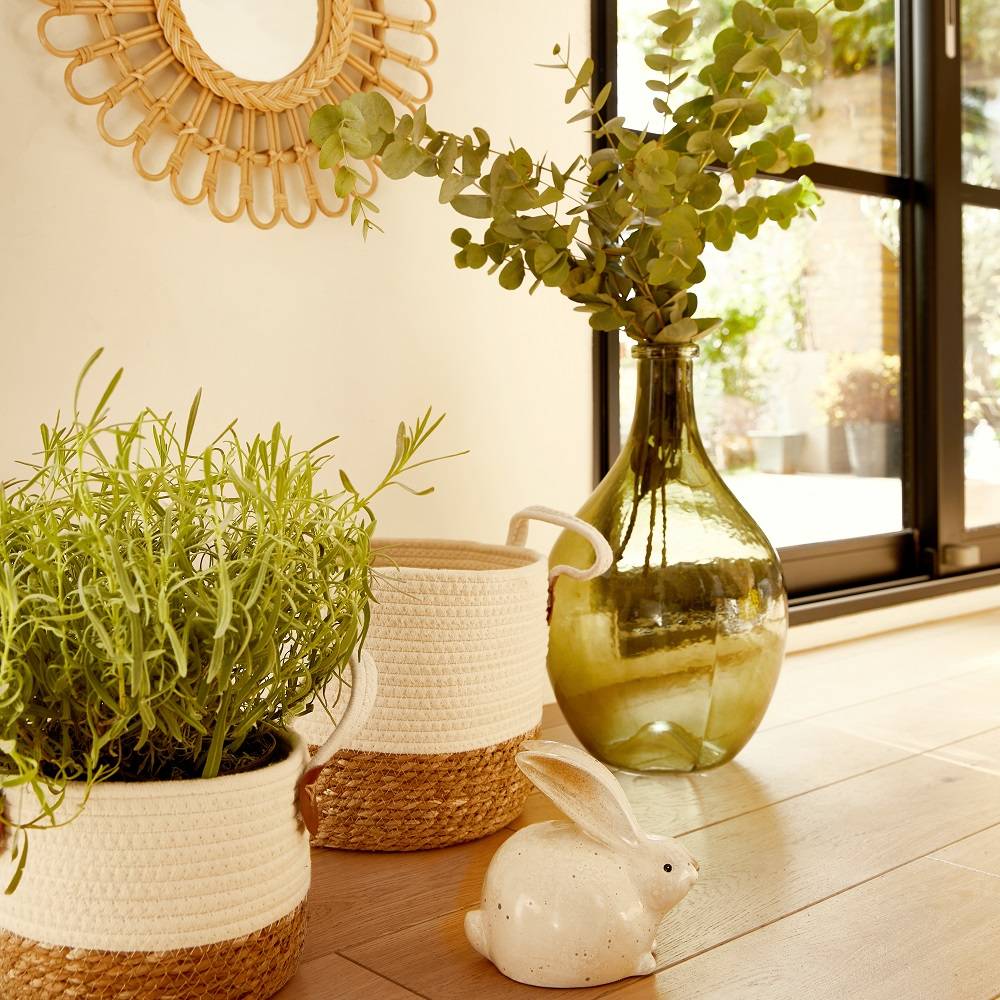 Decoris - Decoris - Lapin Blanc en terre cuite L.12 x l.16,5 x H.15 cm - Imagen 2