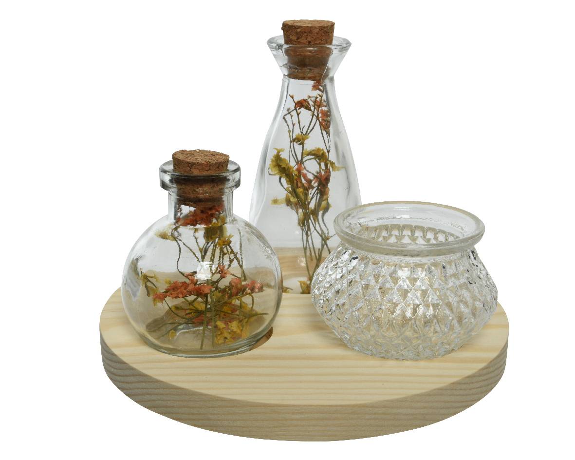 Vase en verre Ø.18 x H.35 cm