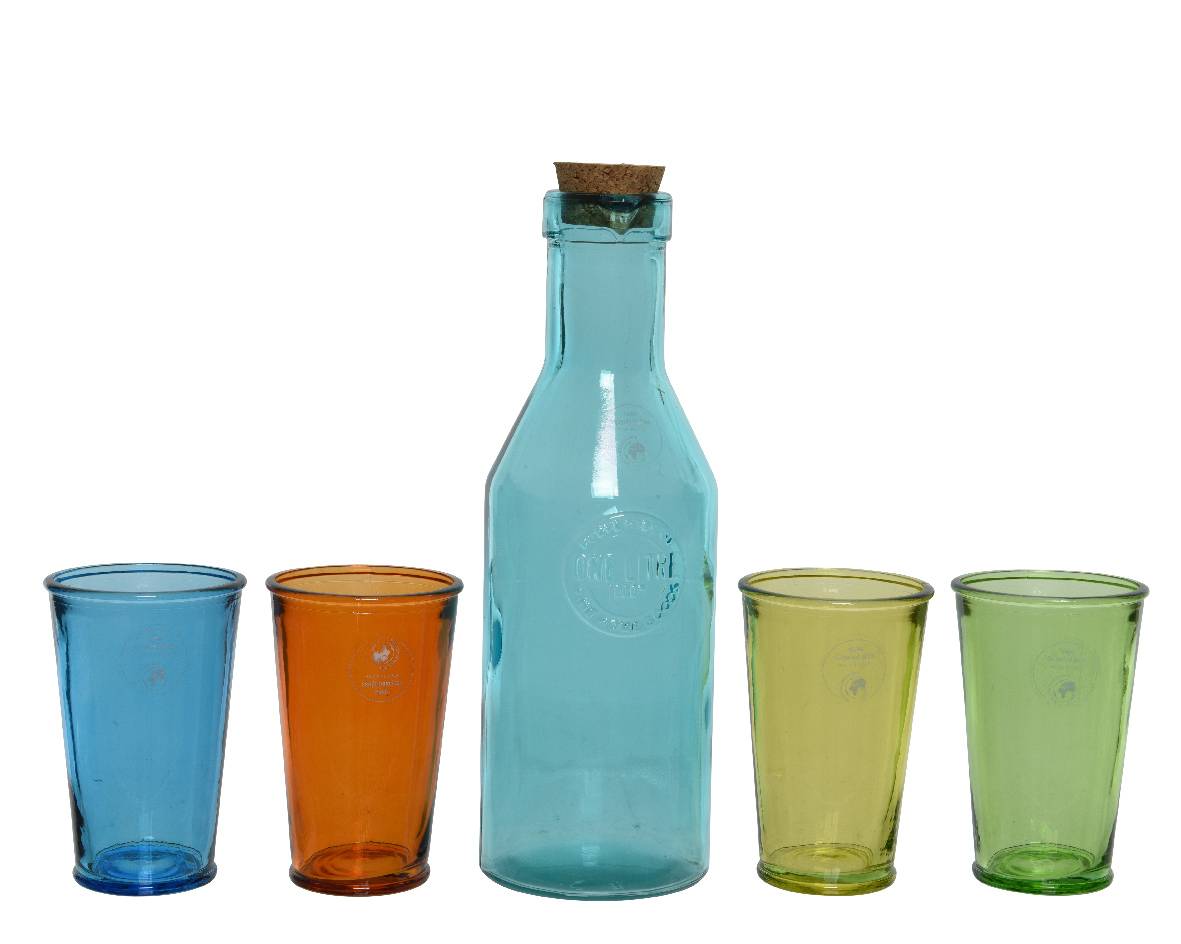 Set boissons en verre recyclé