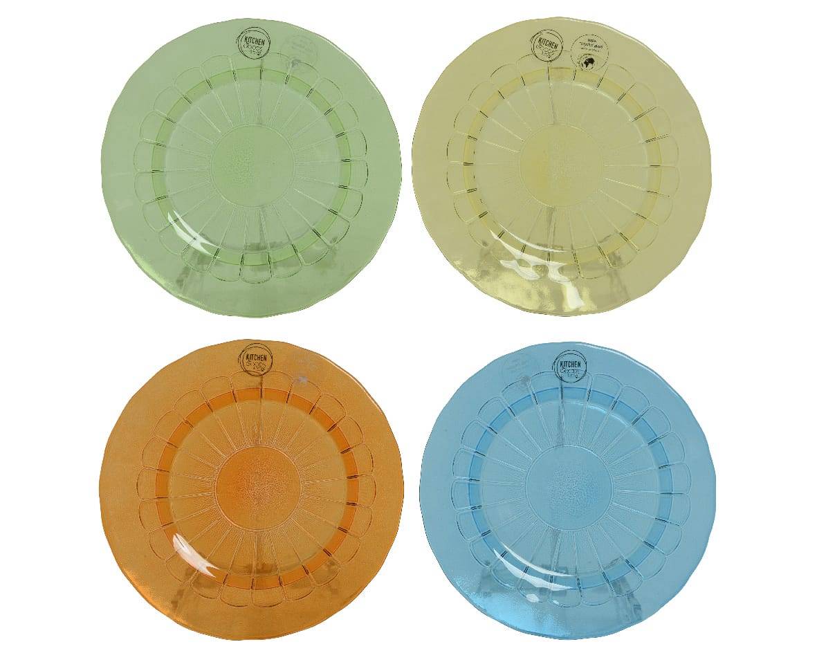 Assiette en verre recyclé Ø.20 x H.2 cm