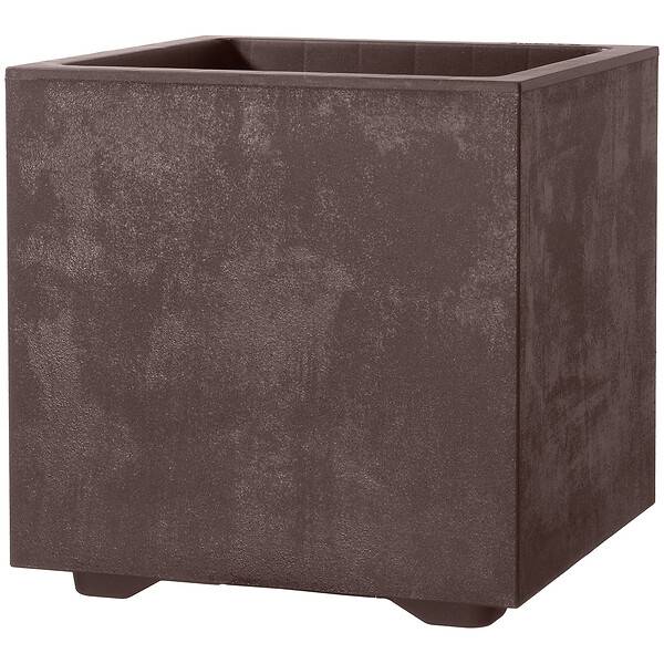 Deroma - Cubo pot plastique marron 25 x 25 x H.25 cm Millennium - DEROMA - Image 5
