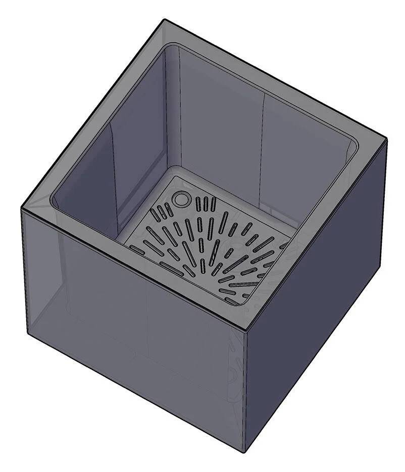 Deroma - Deroma - Cube Gravity Mastic à réserve d'eau D.39 x H.39,1cm - Imagen 1