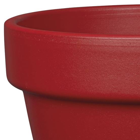 Deroma - Pot Céramique Émaillée Rouge Ø15,6 x H.13,7 cm – DEROMA - Image 3
