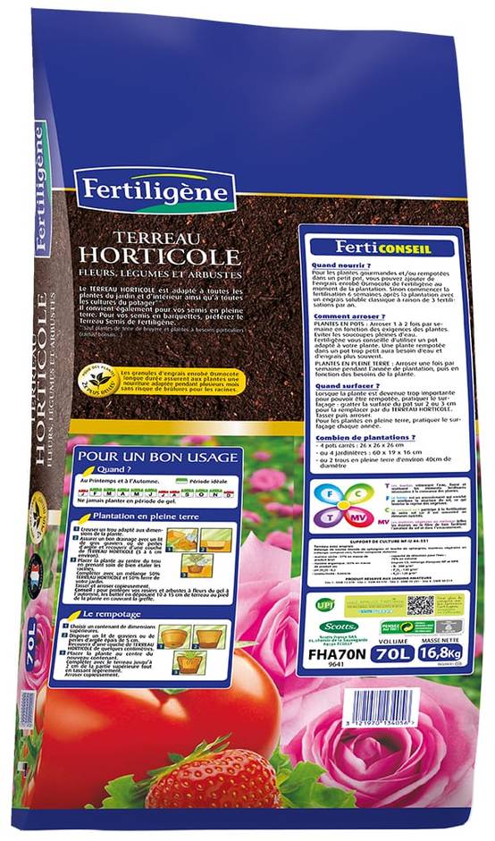 Fertiligène - Terreau horticole 70L - Fertiligène - Image 2