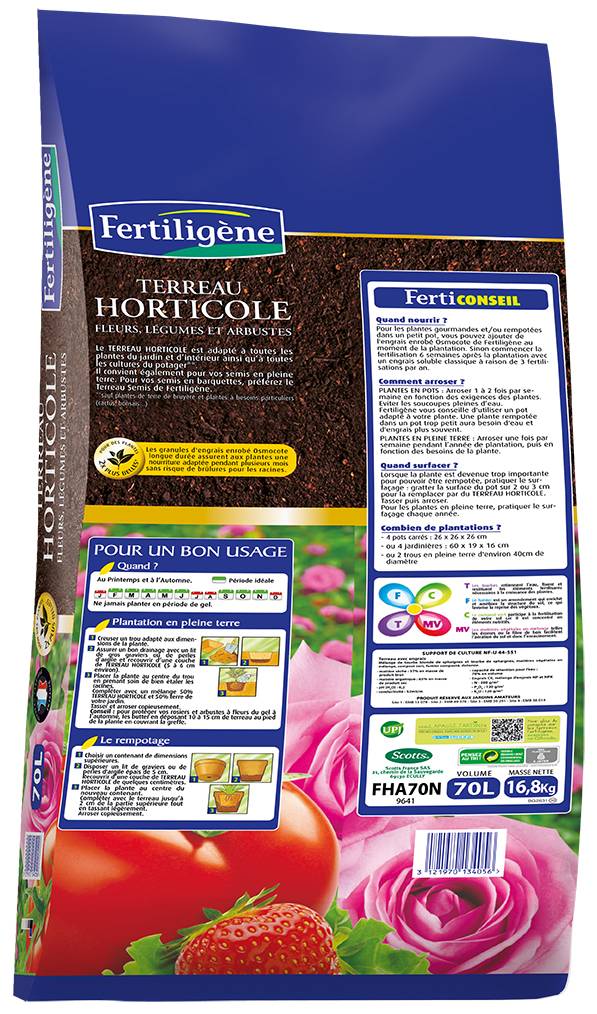 Fertiligène - Terreau horticole 70L - Fertiligène - Image 2