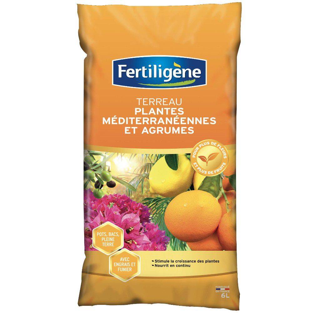 Fertiligène - Terreau agrumes et plantes méditerrannéennes FERTILIGENE 6 L - Image 1
