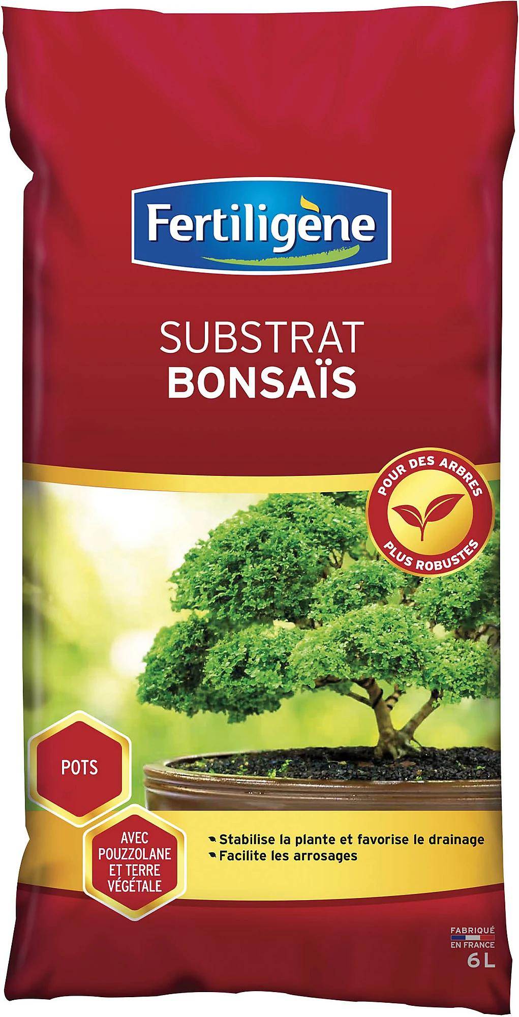 Fertiligène - Substrat bonsaï prêt à l'emploi terre végétale noire L.210 mm H.30 mm - Fertiligene - Imagen 1