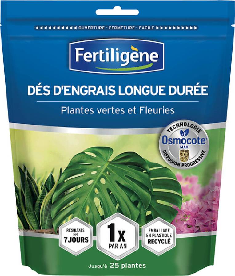 Fertiligène - Dados de fertilizante de larga duración Plantas verdes y floridas 25 dados - Imagen 1