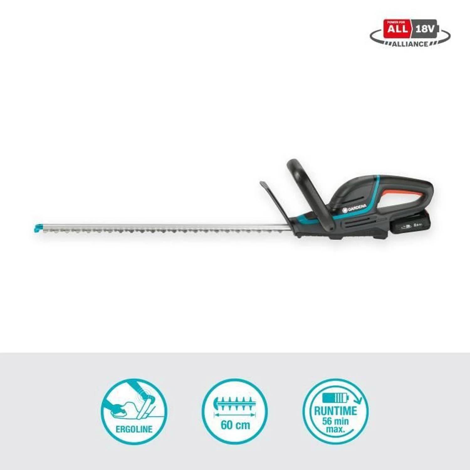 Taille-haies à batterie ComfortCut l.60 cm 18V - Gardena - Image 3
