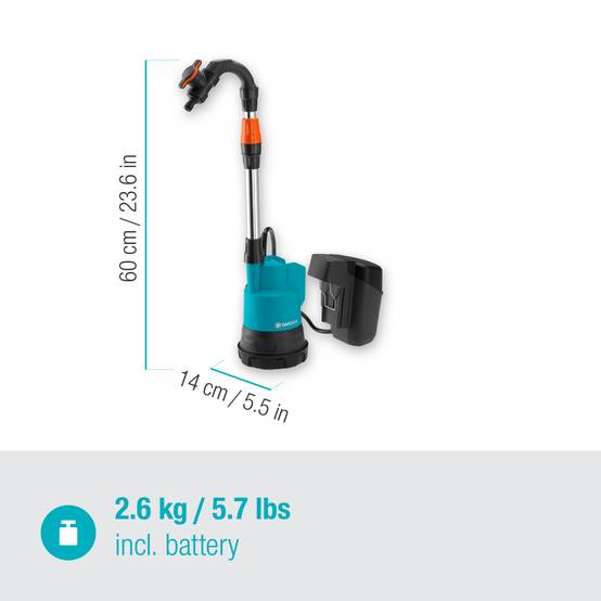 Pompe pour collecteur d'eau de pluie 2000/2 18V P4A GARDENA - Image 1
